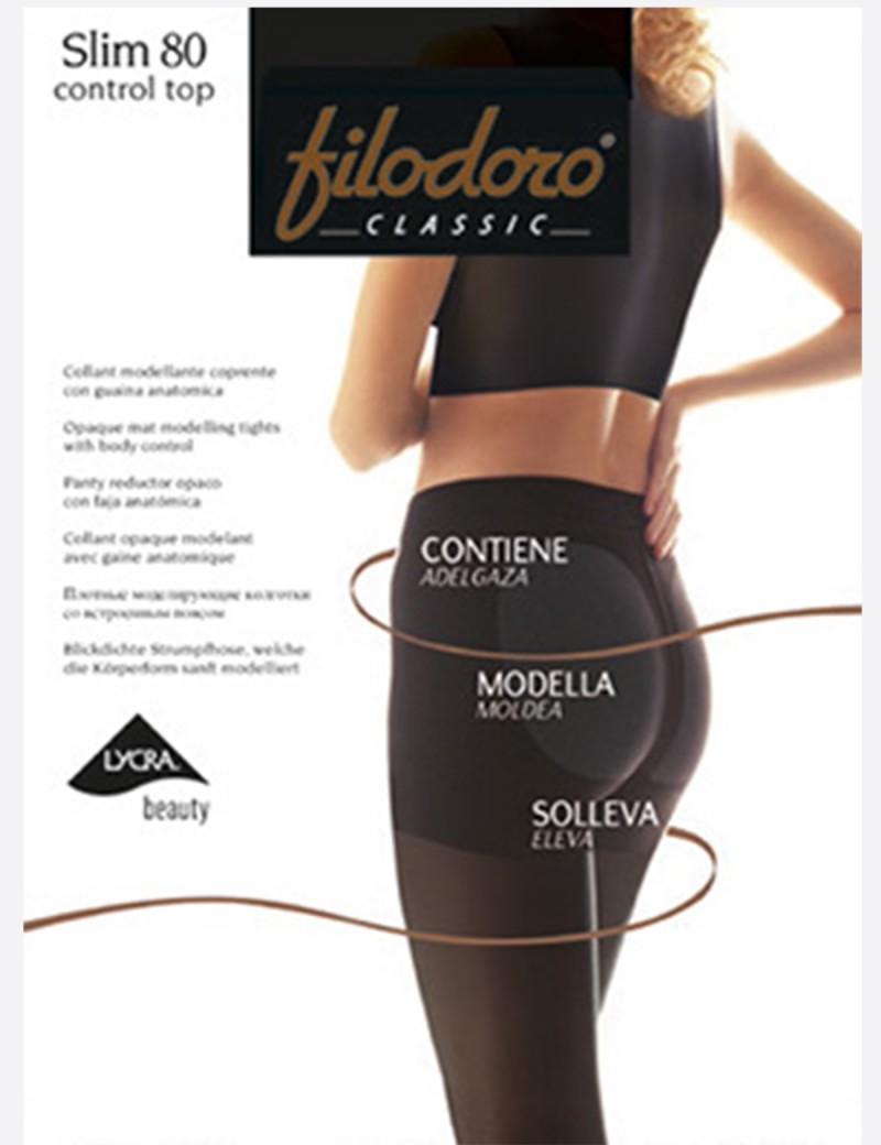 SLIM 80 FILODORO OPAK KORSELI KULOTLU CORAP SLIM 80 FILODORO OPAK KORSELI KULOTLU CORAP